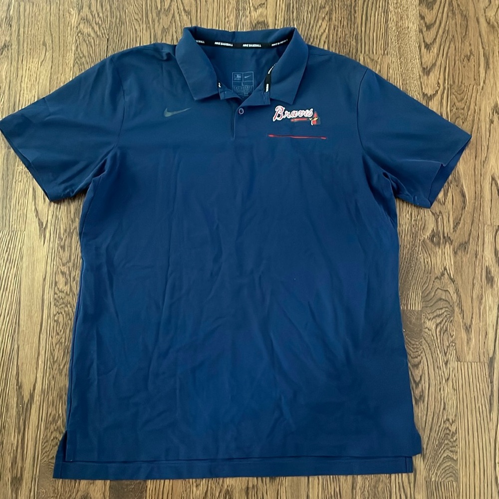 Braves Nike dri fit polo men’s size large